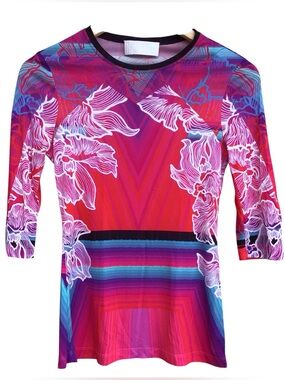 Peter Pilotto Floral Geometric Top